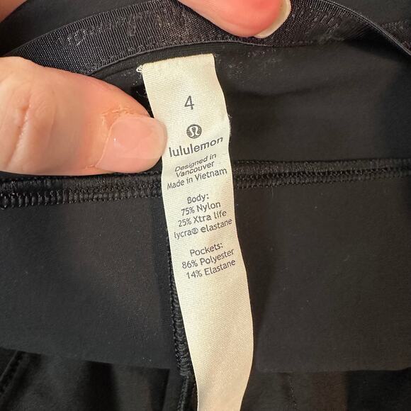 Lululemon On The Move Pant Mid-Rise Straight Leg Crop Ankle Pants, Black Petite - Picture 12 of 14